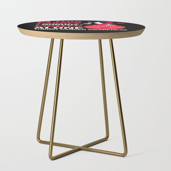 Head and Neck Throat Cancer Ribbon Survivor Side Table