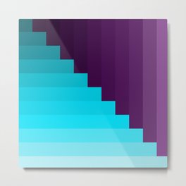 Ups and Down | Deep Within | Purple | Blue | Turquoise Metal Print