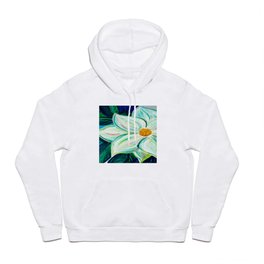 Moonlight Magnolia Hoody | Canvas, Artistry, Teal, Moonlight, Bloom, Southern, Painting, Green, Leafy, Blue 