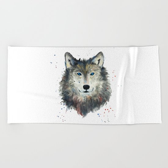 Wolf Beach Towel