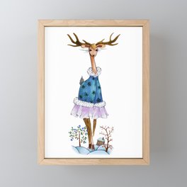 Fashion Christmas Deer 7 Framed Mini Art Print