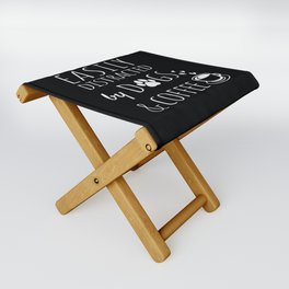 Easily Distracted By Dogs And Coffee Funny Folding Stool