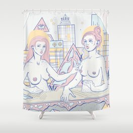 Girls in the City Shower Curtain