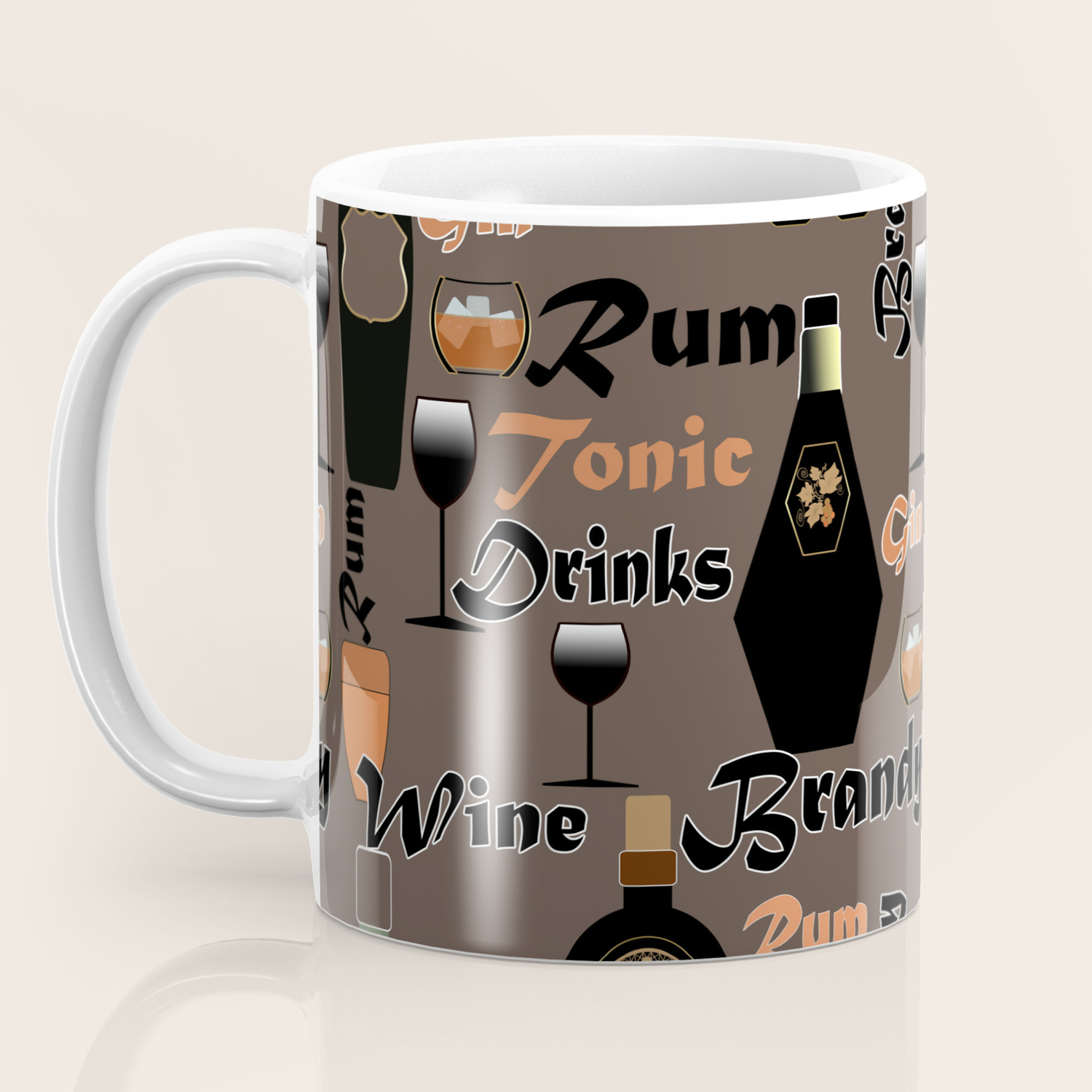 Abstract Holiday Gift Pattern For Men Drinks Bar Coffee Mug