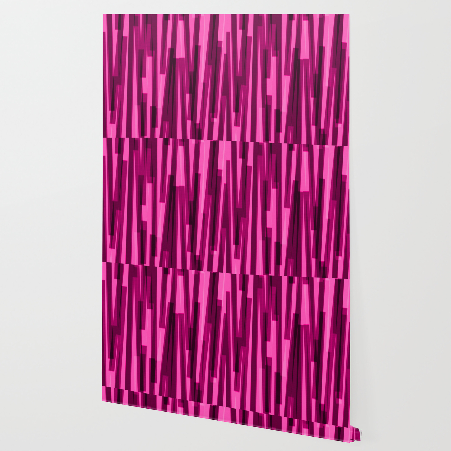Geometric Pink Black Painting Wallpaper By Thedreamdimension