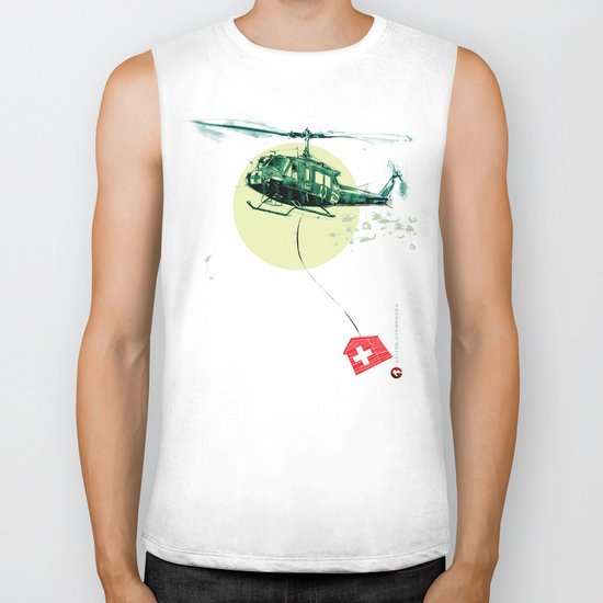 Glue Network Print Series "Emergency Relief" Biker Tank