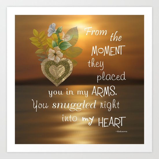 Snuggled Into My Heart Art Print