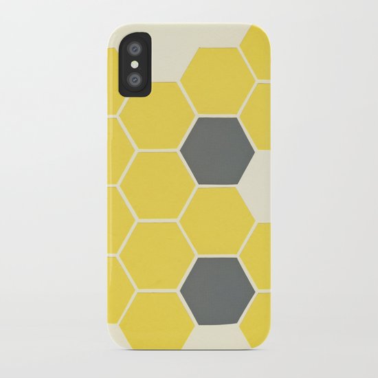 Yellow Honeycomb iPhone Case