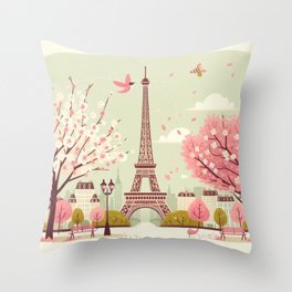 Tour Eiffel Throw Pillow
