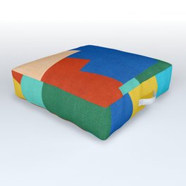 Colorful Abstract Modern Painting II Outdoor Floor Cushion