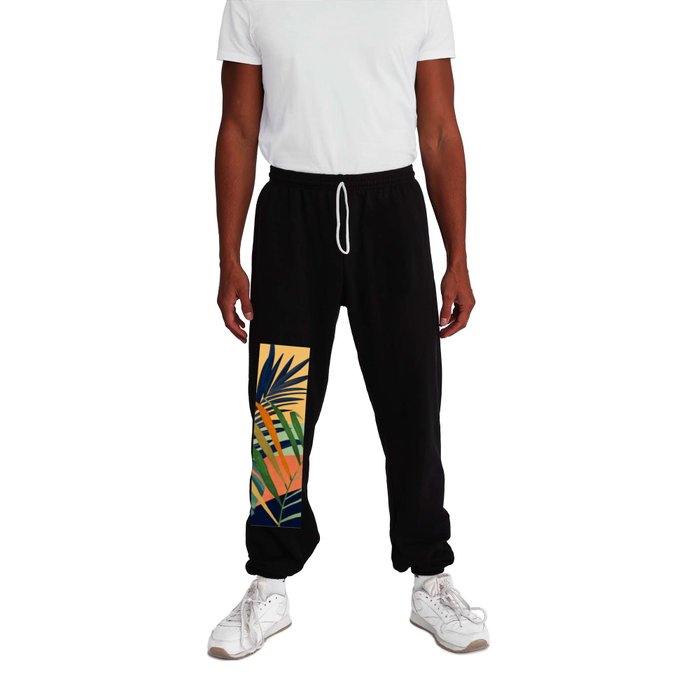 Abstract Art Tropical Leaves 117 Sweatpants