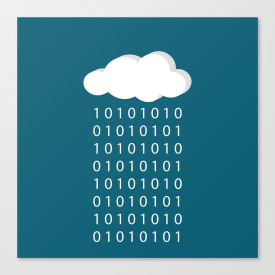 BinaRain Canvas Print