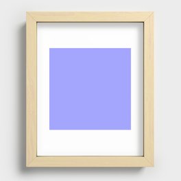 Periwinkle Blue solid color modern abstract pattern  Recessed Framed Print