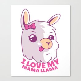 Mama Llama Quote Canvas Print