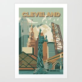 Cleveland City Scape Art Print