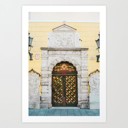 Old Ornamental Door Photo Print - Tallinn Estonia Architecture - Fine Art Travel Photography Art Print