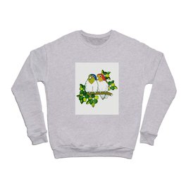 Hand Drawing Parrot couple Crewneck Sweatshirt