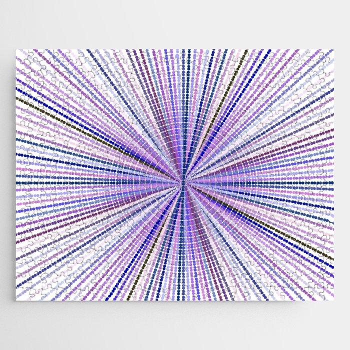 Purple Line Pattern Jigsaw Puzzle
