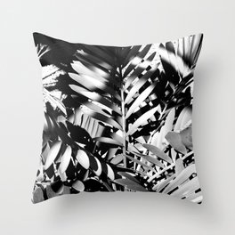 Dramatic Leaves In Shadows and Streaks of Sunlight Throw Pillow