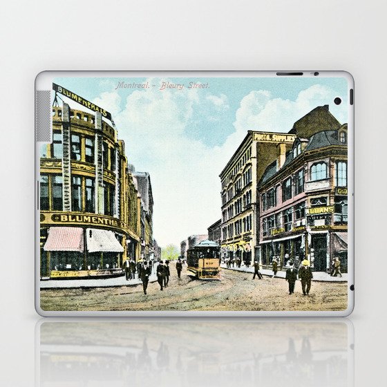 Old Montreal QC Bleury Street Laptop & iPad Skin