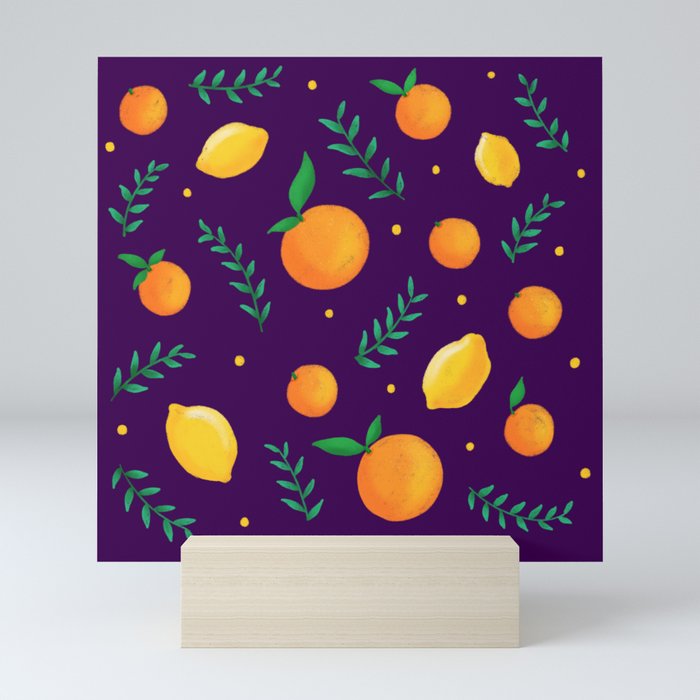 orange and lemons Mini Art Print