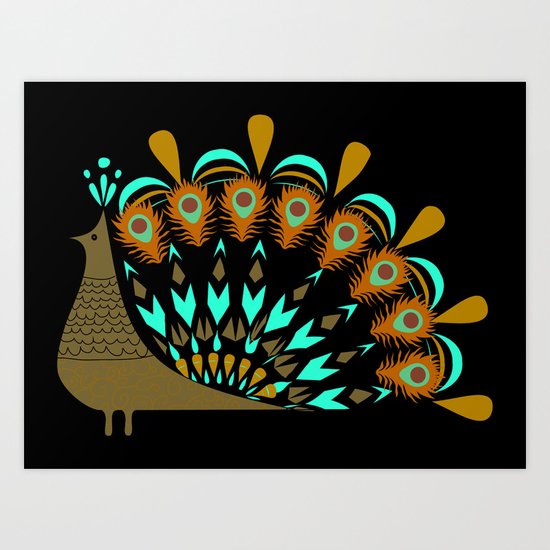 peacock Art Print