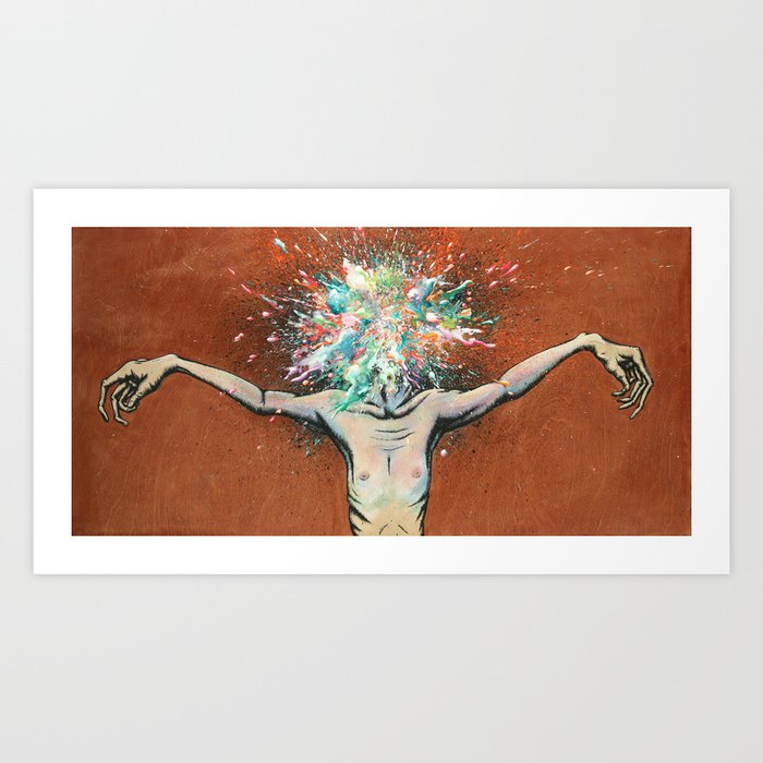 The Vulnerability Evoked in Failing to Capture the Mind's Ceaselessly Combusting Ephemera Art Print