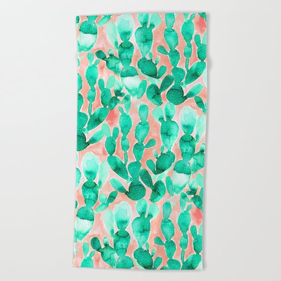 Paddle Cactus Blush Beach Towel