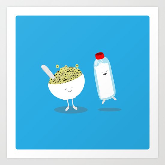 Cereal & Milk Art Print