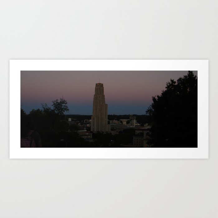 Cathedral of Learning at Night Art Print