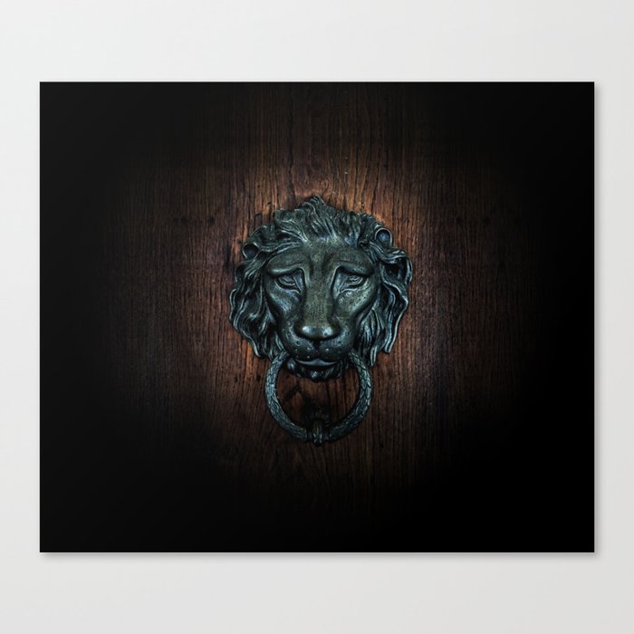 Vintage Bronze Lion Door Knocker Canvas Print By Pldesign Society6 Vintage Bronze Lion Door Knocker Canvas Print