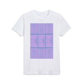 Lines in Pink and Blue 106 Kids T Shirt
