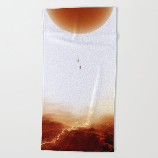 Mars Diving Beach Towel