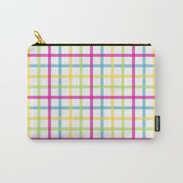 Multi Check 4 - fuchsia teal yellow lime Carry-All Pouch