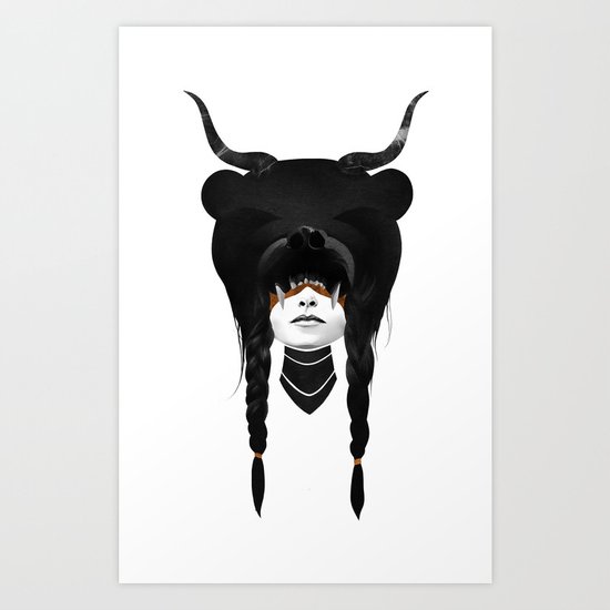 Bear Warrior Art Print