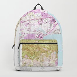Goleta, CA from 1950 Vintage Map - High Quality Backpack