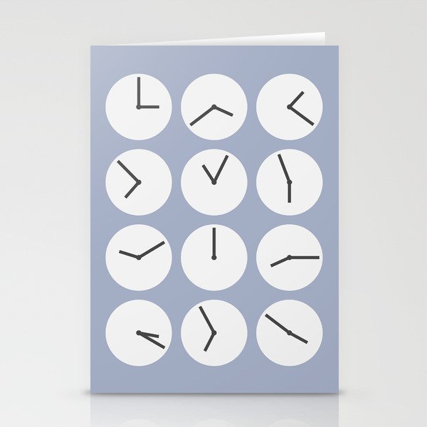 Minimal clock collection 10 Stationery Cards
