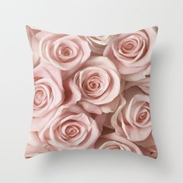 Pink roses Throw Pillow
