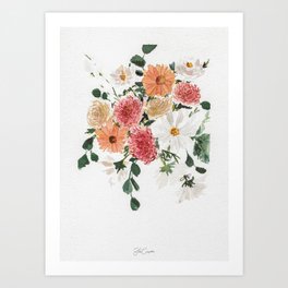 Tender Heart Boquet Art Print