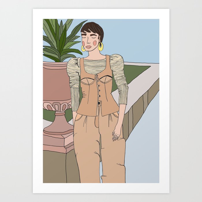 Mara Hoffman Art Print by Anita Miklavčič