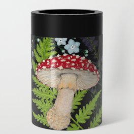 Mushroom, Fern & Flowers Can Cooler