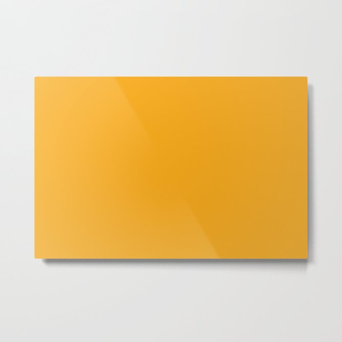 Golden Yellow Orange Solid Color Pairs To Sherwin Williams Gusto Gold SW 6904 Metal Print
