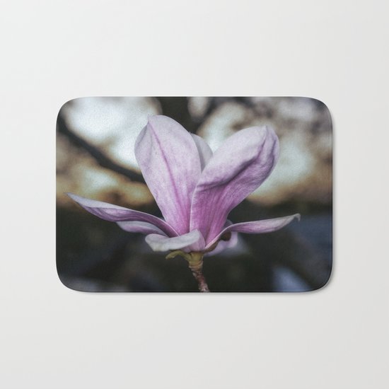 Magnolia flower at sunset Bath Mat