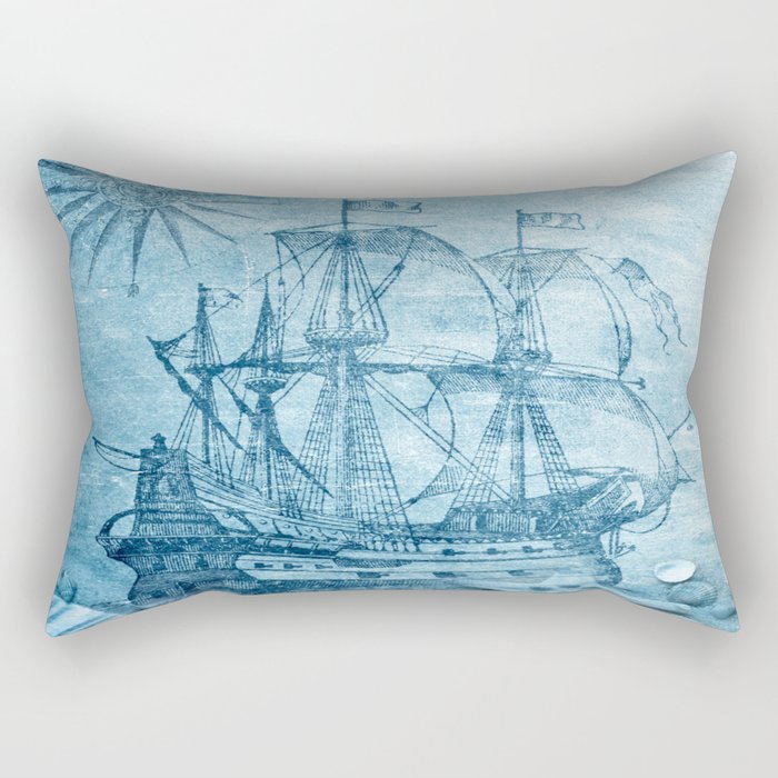 Caribbean ship sailing Rectangular Pillow