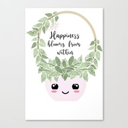Happiness blooms from within  Canvas Print