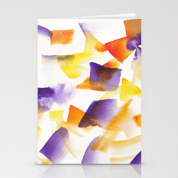 180719 Koh-I-Noor Watercolour Abstract 24| Watercolor Brush Strokes Stationery Cards