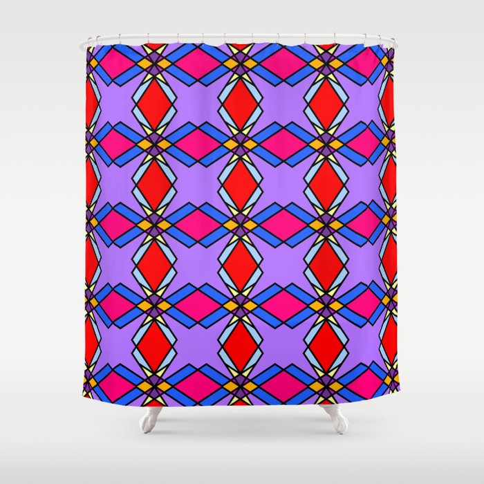 Bright Colorful Diamonds Shower Curtain by metamorfose ...