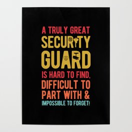 Funny Security Guard Poster