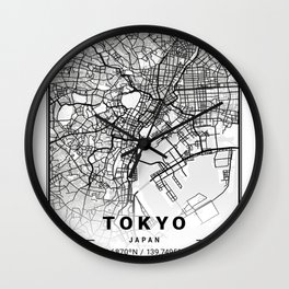 Tokyo tourist map Wall Clock
