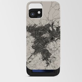 La Paz, Bolivia - Black and White City Map - Authentic Town Plan Illustration iPhone Card Case